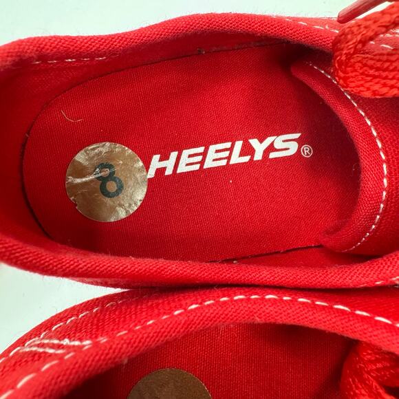 Heelys Red Pro 20 Canvas Lace Up Wheeled Roller Skate Shoes HES10456 Mens Size 8 - Picture 6 of 8